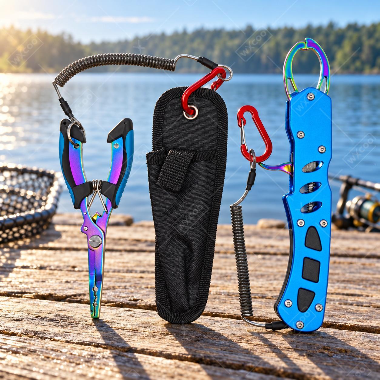 Fishing Hook Remover - كماشة صيد مطلية بالتيتانيوم الأزرق للاستخدام