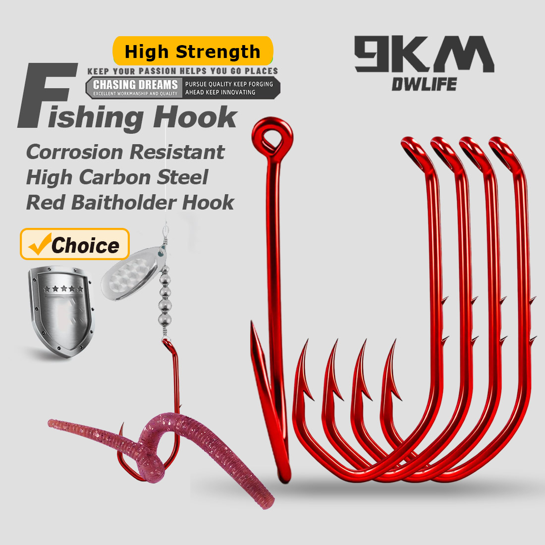 Fishing Hook Assortment - خطاف صيد 9KM، 50-100 قطعة، خطاف