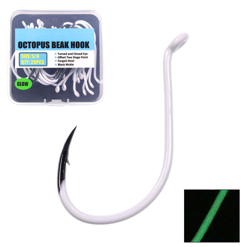 25 قطعة/صندوق مضيئة المستوردة  - مراجعة Fishing Hook Assortment وسعره