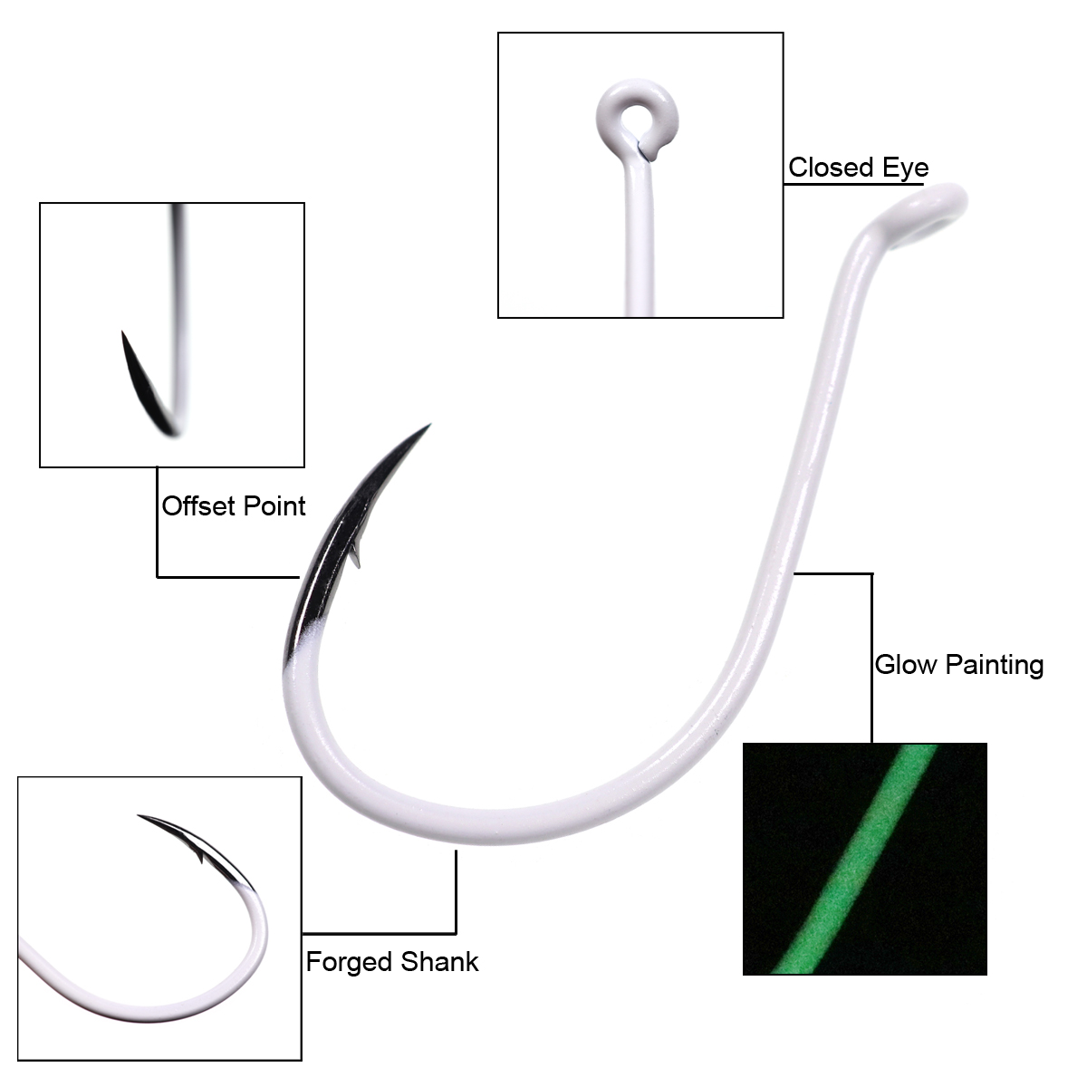 25 قطعة/صندوق مضيئة المستوردة  - مراجعة Fishing Hook Assortment وسعره